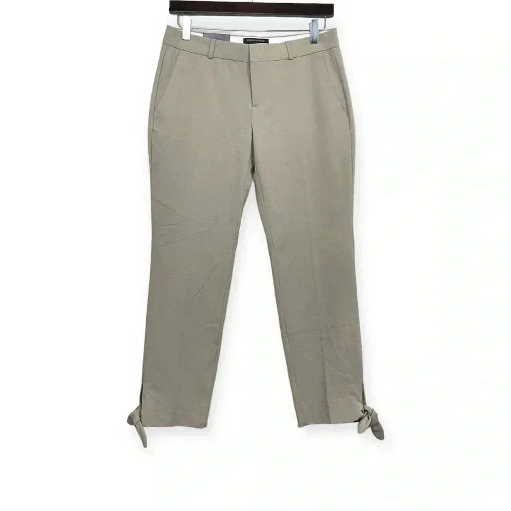 Banana Republic Avery Pants Mid Rise Ankle  Beige Size 2 Petite